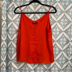 Spaghetti strap bright red blouse